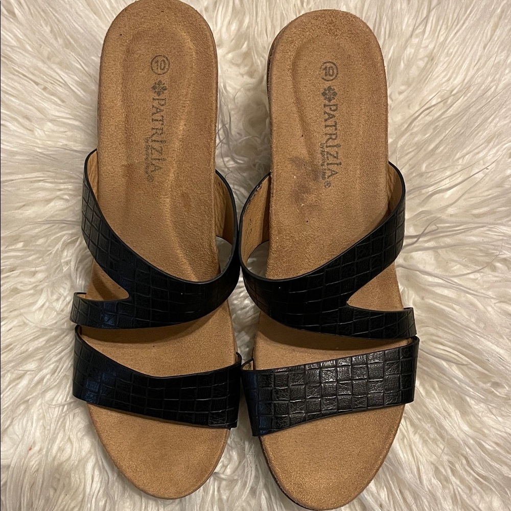 Black Wedge Sandals
